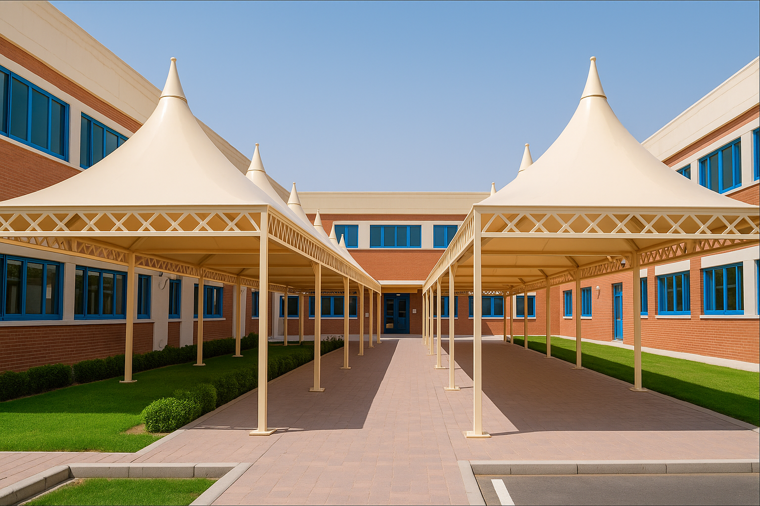 مظلات ساحات مدارس